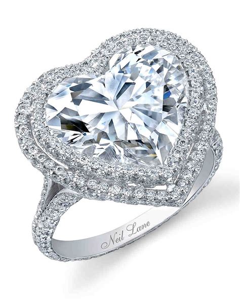 Heart-Shaped Engagement Rings | Martha Stewart Weddings
