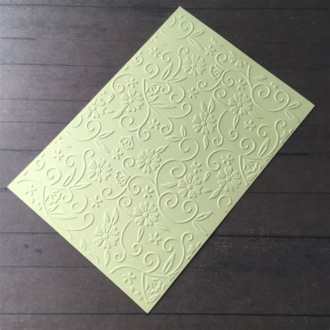 4 X Embossed Flower Paper Cards Components for Handmade - Etsy