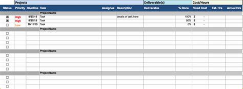 Project Tracker Excel Template Free Download Of Free Excel Project ...