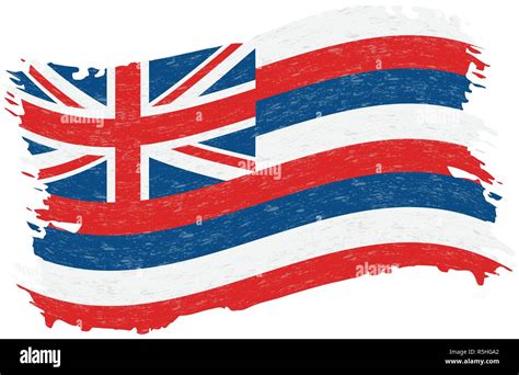 Flag of Hawaii. Grunge Abstract Brush Stroke Isolated On A White Background. Vector Illustration ...