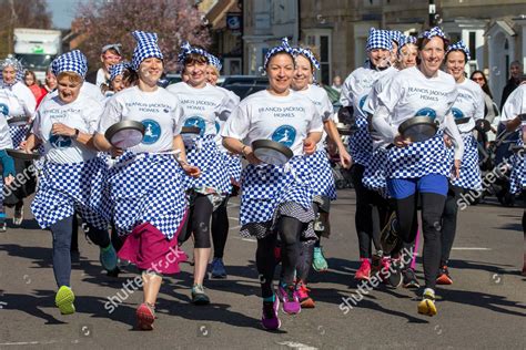 Worlds Oldest Pancake Race Taking Place Editorial Stock Photo - Stock ...