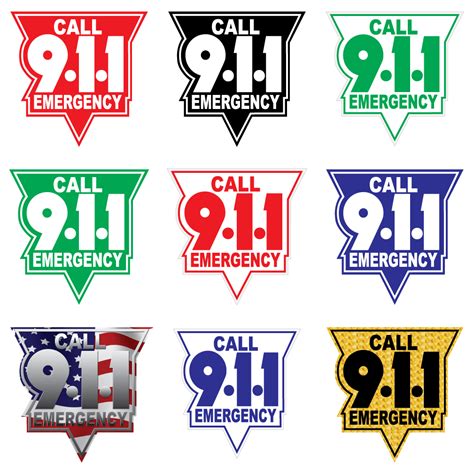 Call 911 Decals – Fire Safety Decals