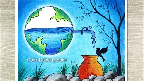 How To Draw Save Water Save Earth Poster, Save Nature Drawing - YouTube