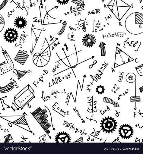 Math chemistry and physical formules on white Vector Image