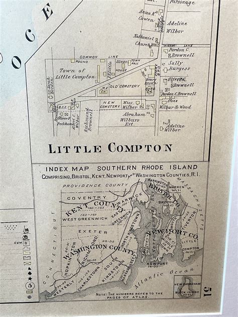 Large Antique Atlas Map of Little Compton, RI – LeMay & Co. Antiques