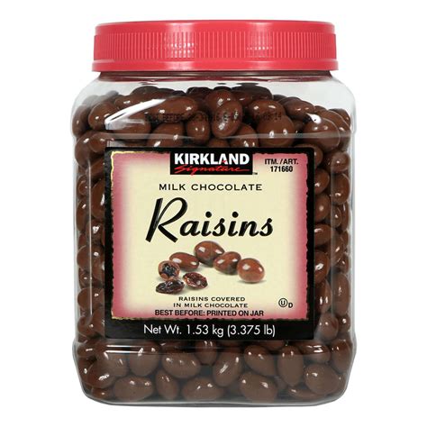 Kirkland Signature Milk Chocolate Raisins, 1.53kg |Costco UK