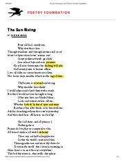 The Sun Rising by John Donne Poetry Foundation.pdf - 2/9/2020 The Sun ...