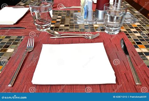 Hotel table setting stock image. Image of cutlery, hotel - 42871315