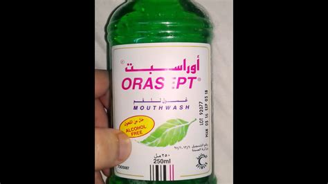Orasept mouthwash Alcohol free 250 ml review - YouTube