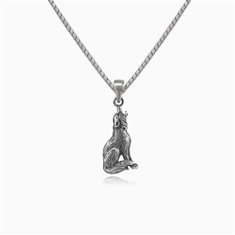 Silver wolf pendant - Monte Cristo