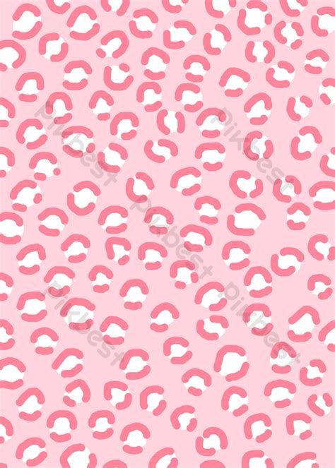 Cute Girly Bright Leopard Print Fashion Style Pink White Background ...