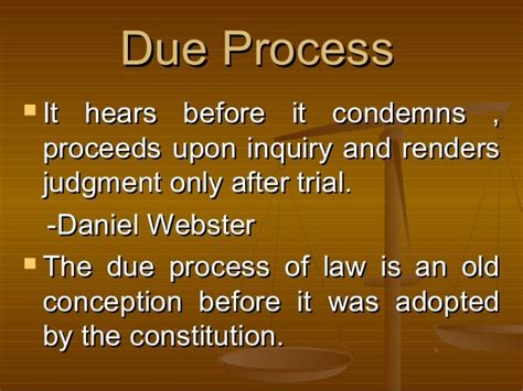 Due process of law