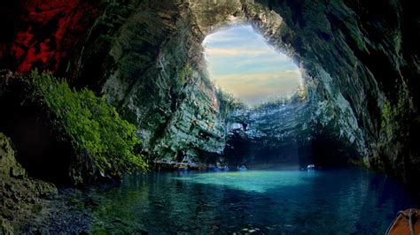 #nature #water #formation #cave sea cave #watercourse #rock #sky ...