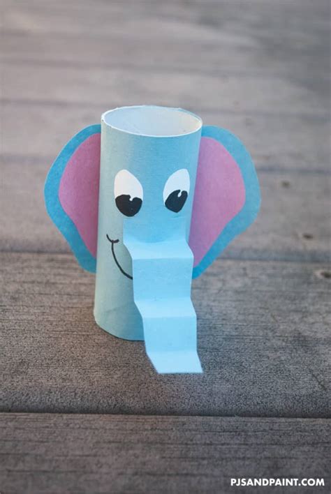 How to make a toilet paper roll elephant craft - Pjs and Paint