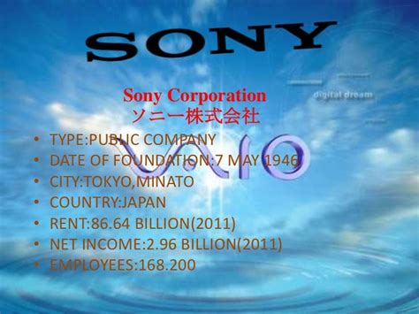 The history of sony