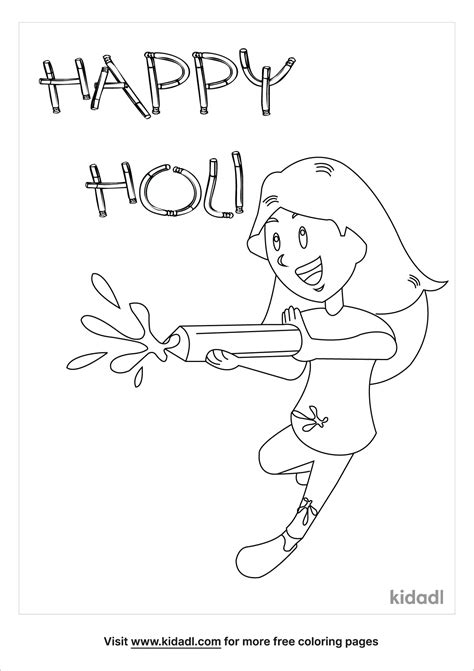 Free Holi Coloring Page | Coloring Page Printables | Kidadl