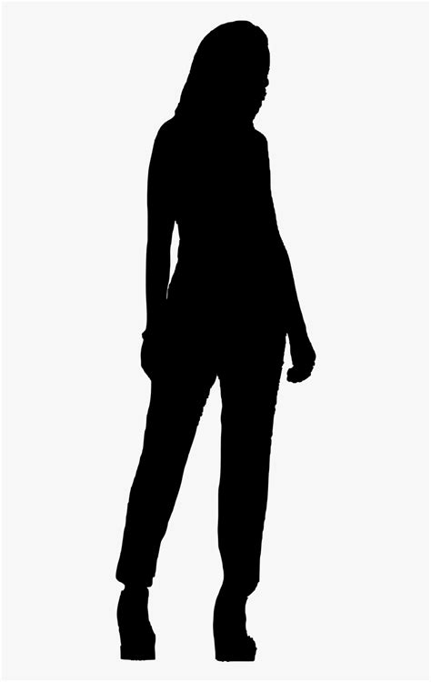 Female Woman Standing Free Photo - Woman Standing Silhouette, HD Png Download - kindpng