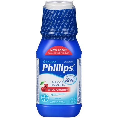 Phillips Milk of Magnesia Wild Cherry Liquid Laxative (12 fl oz) from ...