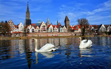 Neu Ulm, Germany - Beautiful View of the Danube River