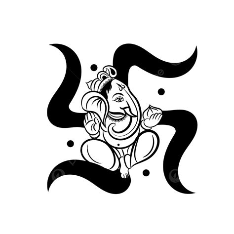 Lord Ganesha With Swastik Logo Design Lord Ganesha Swastika Symbol ...