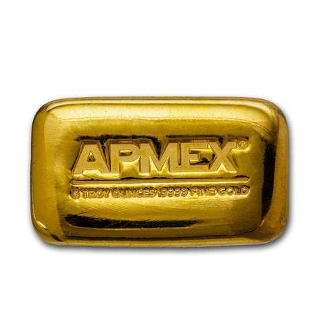 Buy 5 oz Cast-Poured Gold Bar - APMEX | APMEX