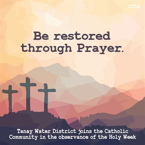 Holy Week Observance | Tanay Water District