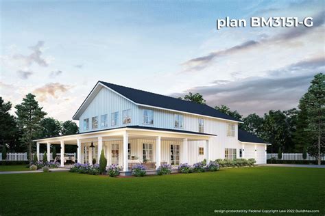 BM3151-G Barndominium - Buildmax House Plans | Barn style house plans ...