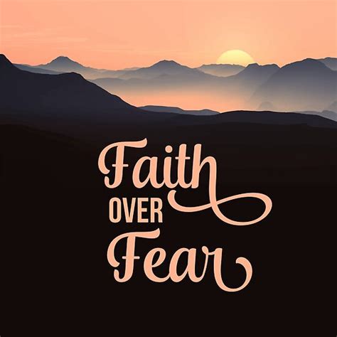 "Faith Over Fear - Christian Quote - Beautiful Landscape Design" Poster by ChristianStore ...