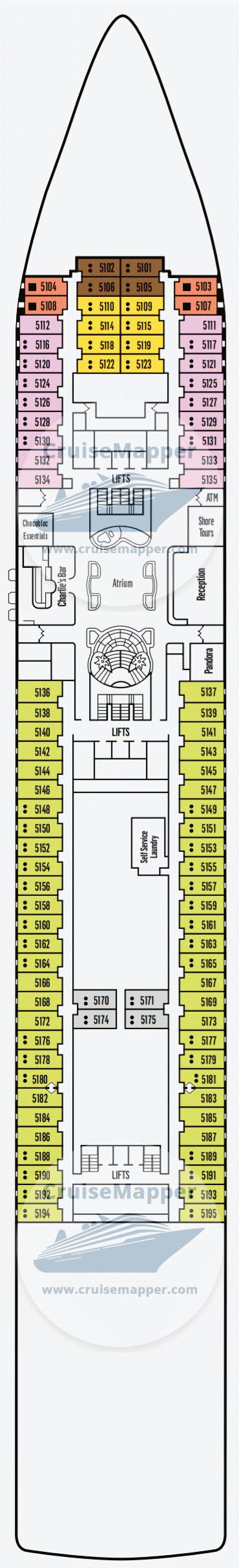 Ambience deck 16 plan | CruiseMapper