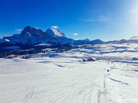 The Dolomites in Winter - Skiing in the Alpe di Siusi in Italy [a ...