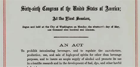 Volstead Act | Ken Burns & Lynn Novick: Prohibition | PBS LearningMedia