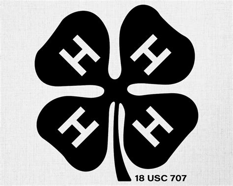 4H Clover Svg, 4h Logo Svg, 4H File for Cricut, Digital Download, 4H ...