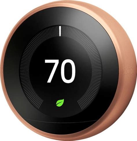 Nest Learning Thermostat 3rd Generation Copper T3021US - Best Buy