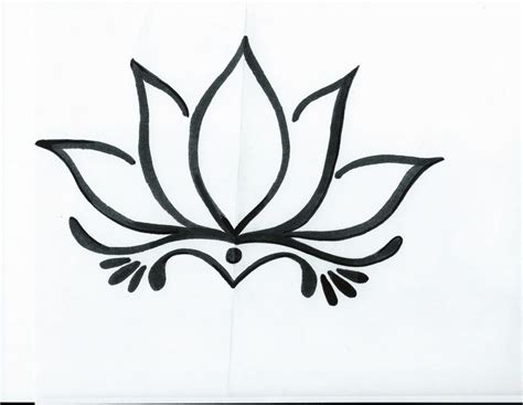 Lotus Flower Drawing Easy and Line Drawing Lotus Flower Lotus Flower ...