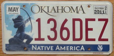 2011 Oklahoma vg - Automobile License Plate Store: Collectible License ...