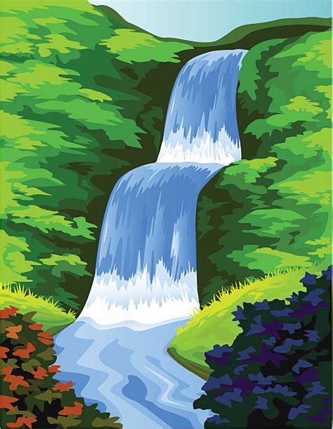 Waterfall Clip Art, Vector Images & Illustrations - iStock