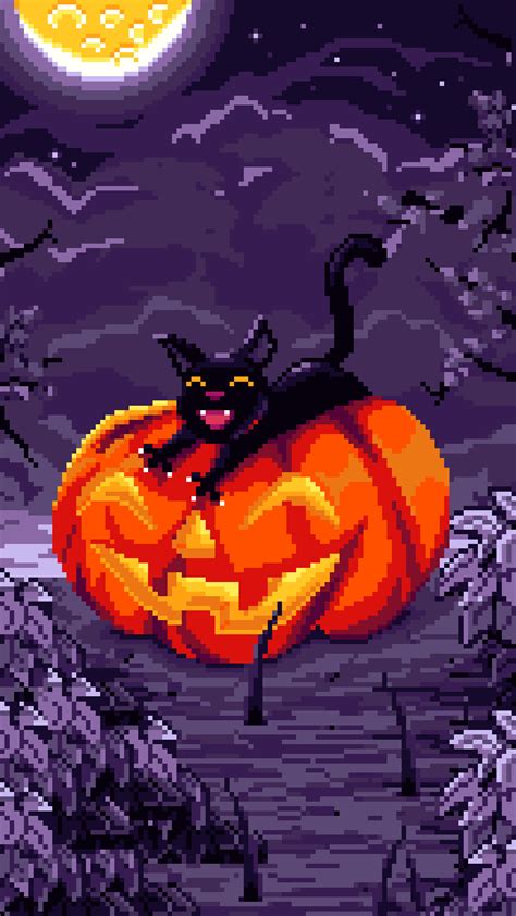 Halloween Pixel Art Wallpapers - Wallpaper Cave