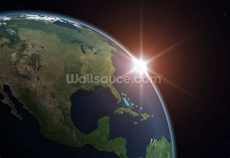 North America from Space Wall Mural | Wallsauce US