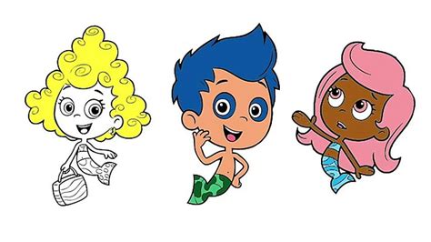 Bubble Guppies Nick Jr Coloring Page! Molly Gil Deema Fun Coloring ...