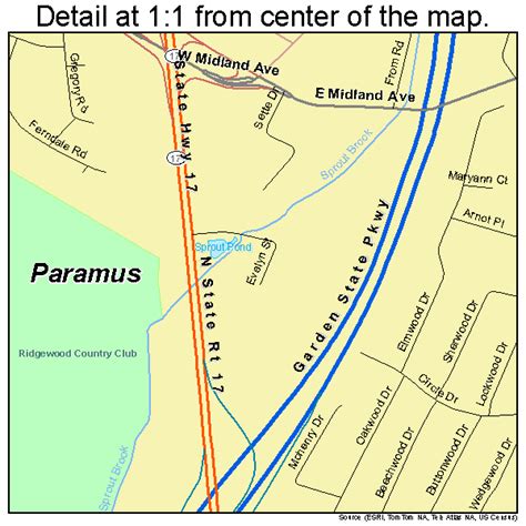 Paramus New Jersey Street Map 3455950