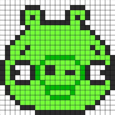 Angry Birds Pig Perler Bead Pattern | Bead Sprites | Characters Fuse ...