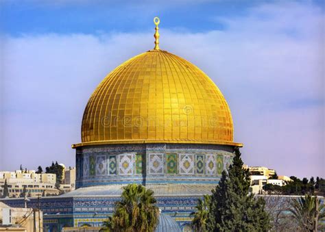 Dome of the Rock Islamic Mosque Temple Mount Jerusalem Israel Stock Image - Image of landmark ...