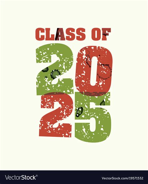 Class of 2025 concept stamped word art Royalty Free Vector