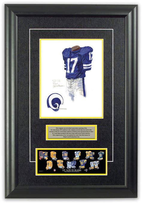 NFL Los Angeles Rams 1972 uniform original art – Heritage Sports Art