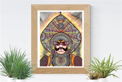 Yakshagana Dancer Face Art Print - Etsy | Face art drawing, Face art ...