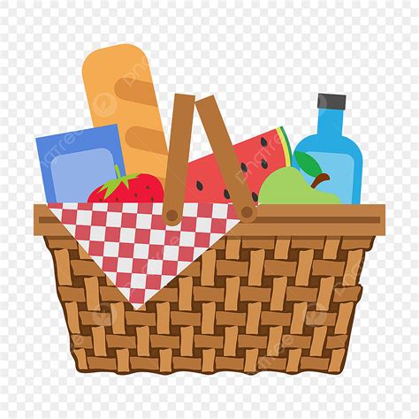 Picnic Basket Vector Hd PNG Images, Green Apple Picnic Basket Clip Art, Basket Clipart, Picnic ...