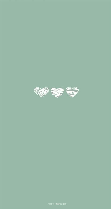 15 Sage Green Minimalist Wallpapers for Phone : Different Hearts I Take ...