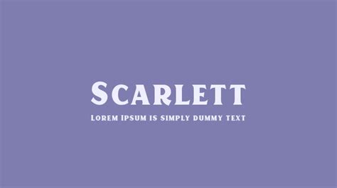 Scarlett Font : Download Free for Desktop & Webfont