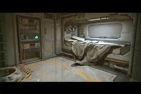 Sci-Fi Bedroom | Sci fi bedroom, Sci fi environment, Spaceship interior