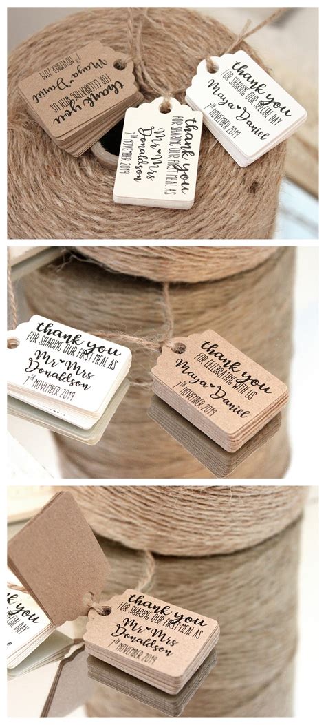 Set of 10 personalized small wedding tags favor labels thank | Etsy